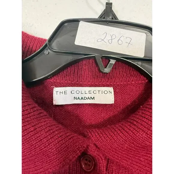 Naadam Cranberry Polo Sweater
Wool Cashmere bland Medium - Picture 3 of 6